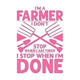 agricoltura allevamento agricoltore set motivazionale Adesivi artistici in vinile 36x52.2cm Abbellimento murale Rosa