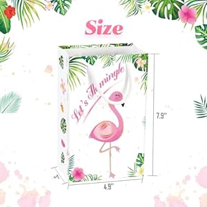 WERNNSAI 16 PCS Flamingo Gift Bags - Tropical Themed Party Favors for Girls Kids Durable Paper Goodies Treat Bags Birthday Wedding Baby Shower Pool Party Supplies WERNNSAI 16 PCS Flamingo Gift Bags Tropical Themed Party Favors for Girls Kids Durable Paper Goodies Treat Bags Birthday Wedding Baby Shower Pool Party Supplies