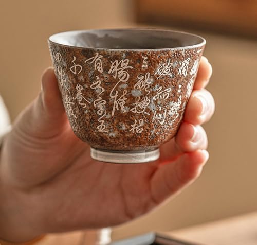Liuyin Chinesische Kung-Fu-Teetasse, Liuyin Old Rock Mud Bell-Form, 80 ml