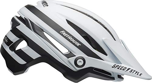 Bell Sixer MIPS Adult Mountain Bike Helmet - Fasthouse Stripes Matte White/Black (2021), Small (52-56 cm)