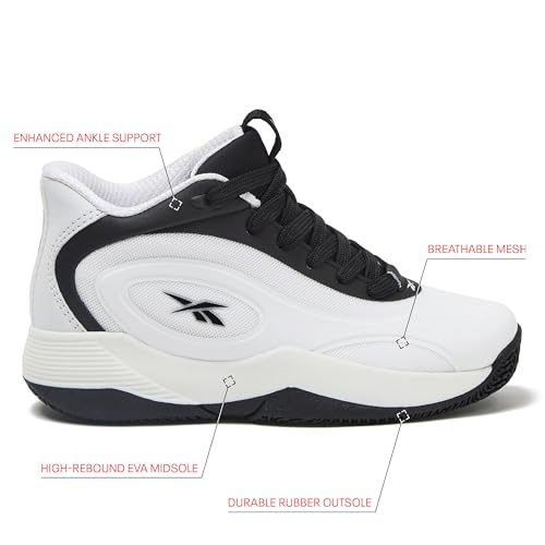 Image of Reebok Open Gym Kids Basketball Shoes for Boys and Girls Sneakers Size Big and Little Kid 11 to 7