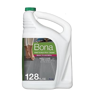 Bona Multi-Surface Floor Cleaner Refill - 128 fl oz - Unscented - Refill for Bona Spray Mops and Spray Bottles - Residue-Free Floor Cleaning Solution for Stone, Tile, Laminate, and Vinyl Floors
