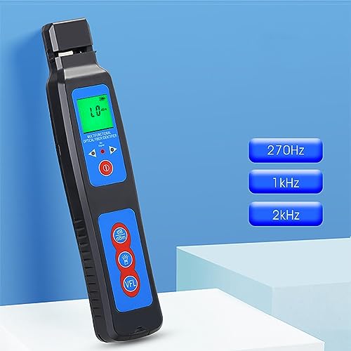 Universal Live Optical Fiber Identifier, Lwl Tester, Live Optical fiber identifier 800-1700nm VFL 270Hz 1KHz 2KHz Tester, Handheld Fiber Optic Identification mit Detektortyp
