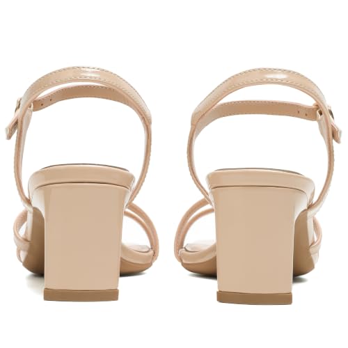 Image of Mostrin Strappy Heels for Women Square Open Toe Lace Up Heeled Sandals Ankle Strap Sexy Stiletto High Heels for Party, Prom, Dating, Wedding