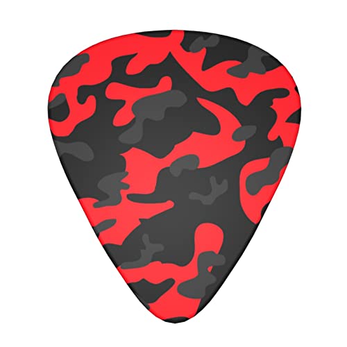 Médiators en celluloïd coloré pour guitare basse, amateurs de musique, guitares, électriques et acoustiques, motif camouflage rouge 3 épaisseurs différentes - Les Beatles, Paul McCartney, John Lennon, RIngo Starr, George Harrison Médiators en celluloïd coloré pour guitare basse, amateurs de musique, guitares, électriques et acoustiques, motif camouflage rouge 3 épaisseurs différentes