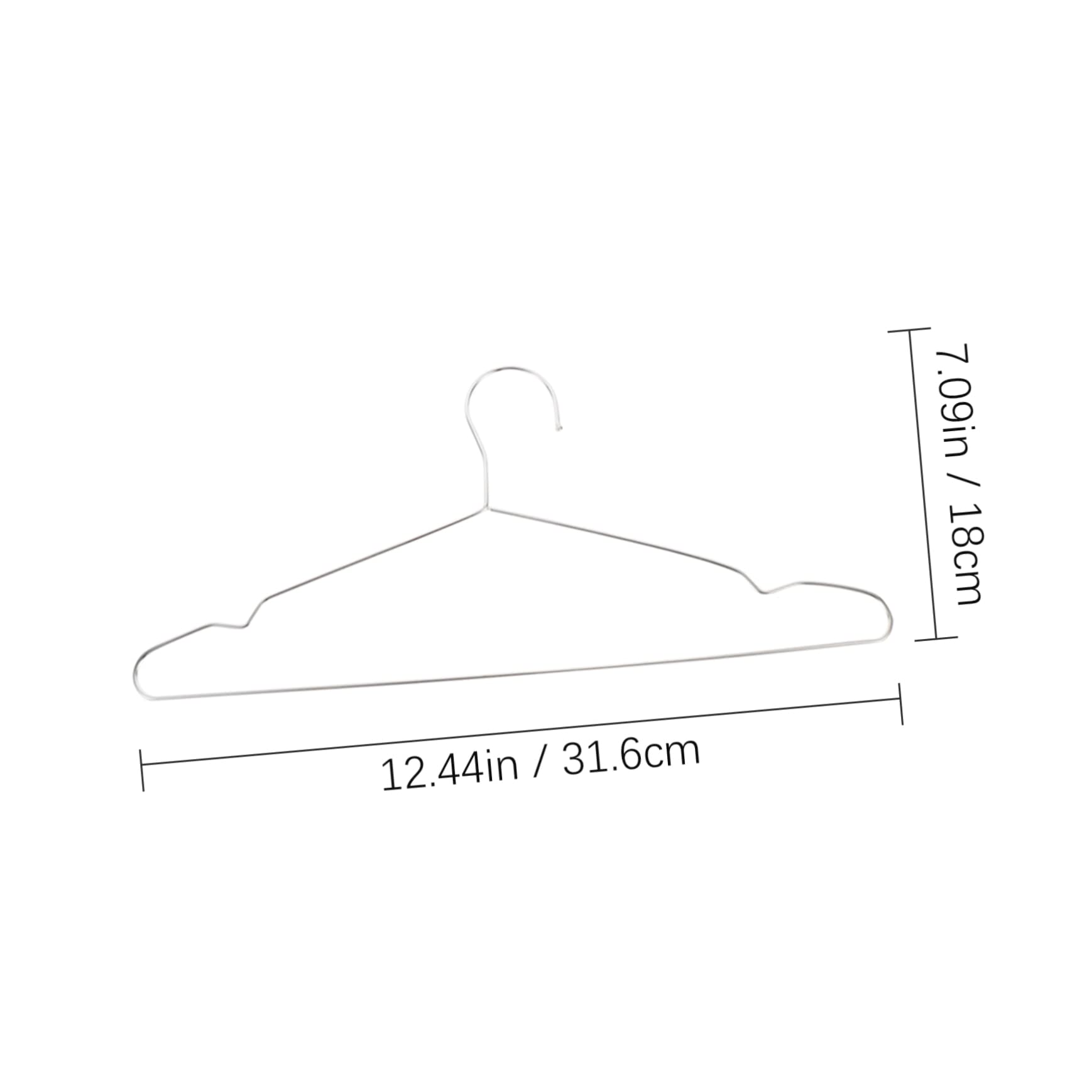 Ciieeo Racks 10pcs Stainless Steel Hangers Long-Lasting Coat Hangers Skid Strong Bearing Capacity