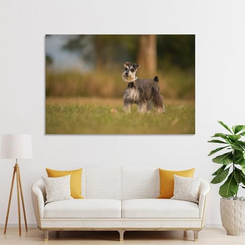 Poster Schnauzer de qualité supérieure - Impression sur toile d'art 60x90 - 4