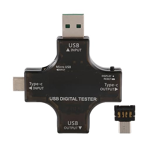Multimètre numérique USB C 2 en 1 avec écran LCD couleur pour ampérage