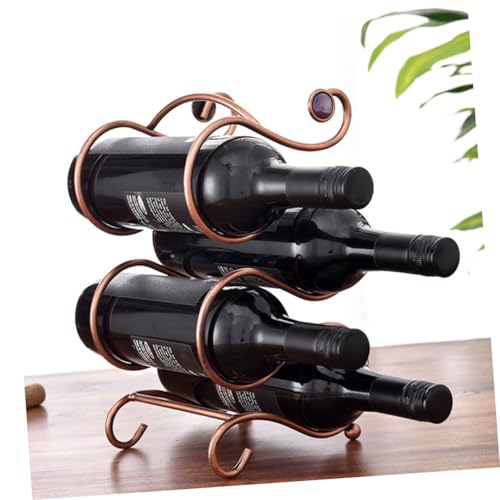 Soporte para botellas de vino de hierro decorativo miniatura 5