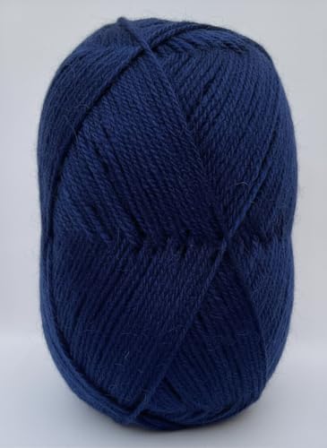 Image of Vardhman BigBoss Knitting Yarn - 200g Ball, 575m, 84% Acrylic + 16% Nylon, 3-Ply DK Weight, Soft & Durable Wool for Knitting, Craft, babywear, blanket, winter wear; threads for crochet hook needle - Boss-25 - Aqua Blue