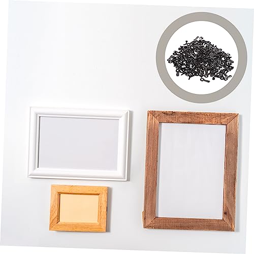 Image of NUOBESTY 160pcs Picture Frame Turn Buttons with Screws Frame Hardware for Hanging Photos Art and Posters Backing Clips for Wall Decor and Crafts