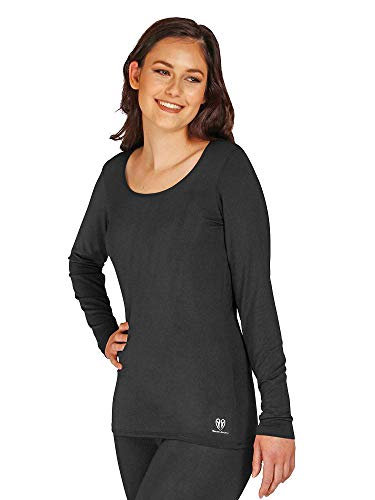 Snow Angel Modal Classic Scoop Neck Top, Black, Small
