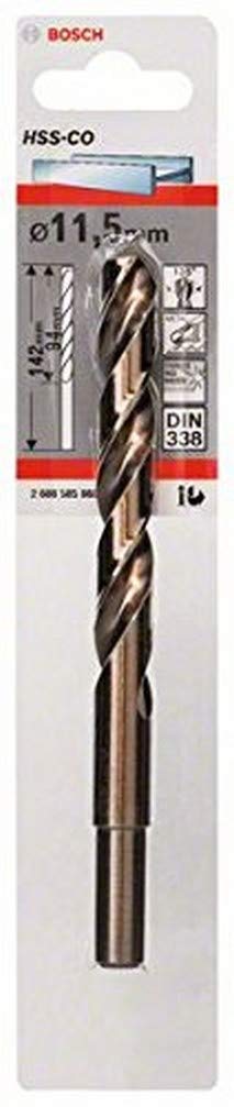 Bosch Bosch Professional 2608585868 HSS-Co Metal Drill Bit (stainless steel, 11.5 x 94 x 142 mm, accessory drill driver), Silver