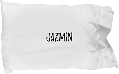 EzGift Jazmin Funda de almohada con nombre personalizado, idea de regalo, funda de almohada de 20 x 30 pulgadas