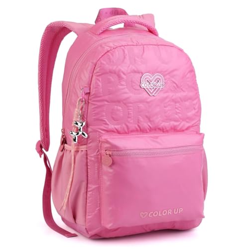 Mochila Feminina Juvenil em Matelassê ColorUp ROSA