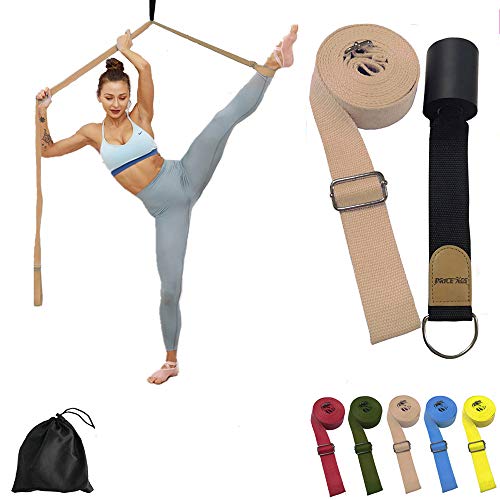 Yoga Stretch Strap - to Improve Leg Stretching - Perfect Home Equipment for Ballet, Dance, Warm upand Gymnastic Exercise - Excellent Gift for Your Friends, Children, and Loved Ones (Khaki)