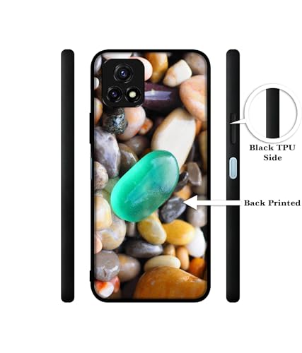 Image of Sea Stones Design Premium 2D Printed Metal Back Case Cover for Vivo Y72 5G