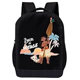 Disney Moana Mochila para escola | Mochila escolar de viagem infantil | Mochila infantil para meninas, meninos, crianças, unissex, Born to Voyage, Mochilas Daypack