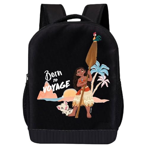 Disney Moana Mochila para escola | Mochila escolar de viagem infantil | Mochila infantil para meninas, meninos, crianças, unissex, Born to Voyage, Mochilas Daypack