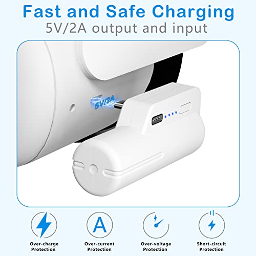 Saqico Battery Pack For Oculus Quest 2, 5000Mah Head Strap Battery Pack Compatible With Oculus/Meta Quest 2 And Quest, Lightweight And Portable Vr Extend Power Accessories For Extra 2-4H Playtime #TOP4