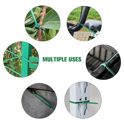 Image of Zip Ties Assorted Sizes(4 inch+6 inch+8 inch+12 inch), 2000 Pack,Green Cable Ties,Multi-Purpose Self-Locking Nylon Cable Cord Management,Plastic Wire Ties for indoor and outdoor use.