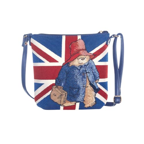 Signare Petit sac à bandoulière en tapisserie pour femme (SLING-) (Union Jack Paddington)