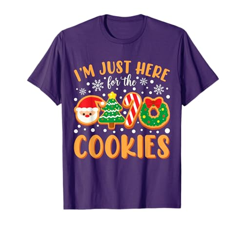 I'm Just Here for The Cookies Funny Xmas Meme Cute Christmas T-Shirt