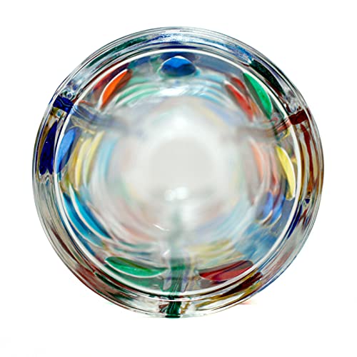 Vase en verre de Murano artisanal - Cadeau idéal fleur multicolore 19 cm - 4