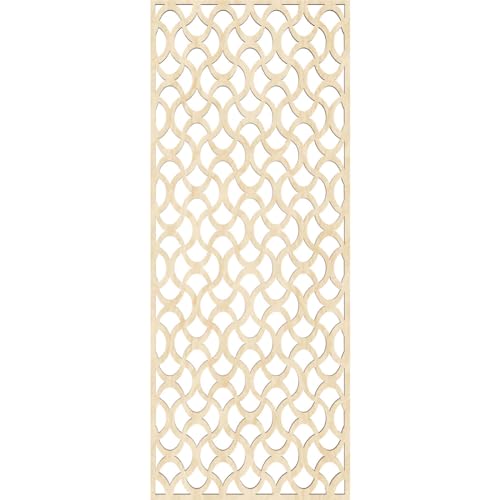 Image of Resort Decorative Pierced Fretwork Wood Wall Panels, 11 3 /8 inchW x 29 3 /8 inchH x 1 /4 inchT, Birch