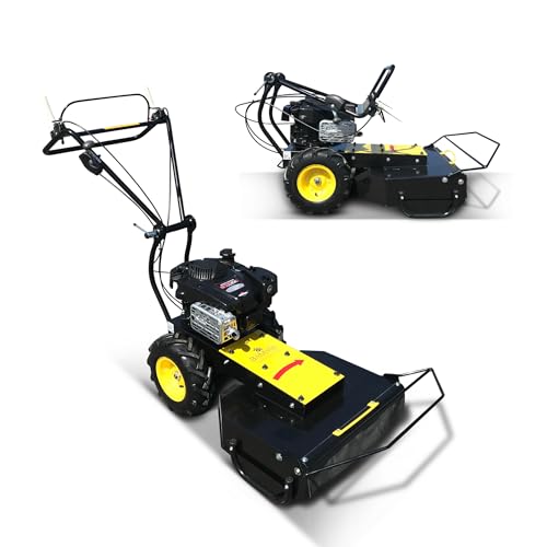 BAMATO Mulchmäher GM-875 | RATO Motor | 580 mm Mulchbreite | Höhenverstellbarer Lenkholm | Robuste Luftbereifung mit Ackerstollenprofil | Ideal für dichte Wiesen und unebenes Gelände | Mäher