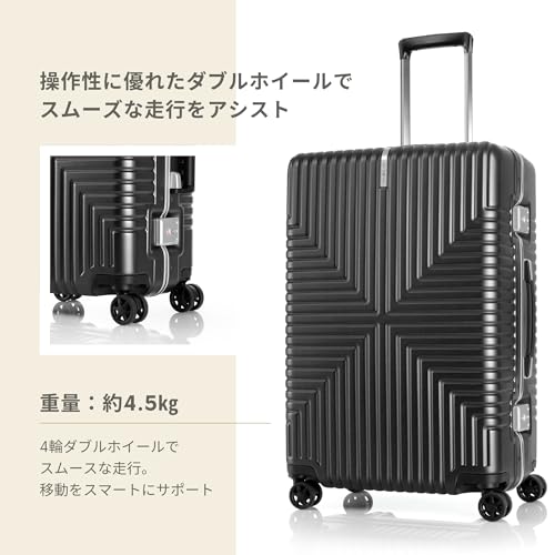 [サムソナイト] スーツケース インターセクト スピナー 68/25 FR 73L 68cm 4.5kg GV5*09002 BLACK ブラック