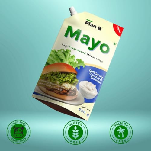 Image of PLAN B Mayonnaise, 850g | Creamy Plant-Based Mayo | Egg-Free, Dairy-Free & Gluten-Free | Perfect for Salads, Sandwiches, Dips & Dressings