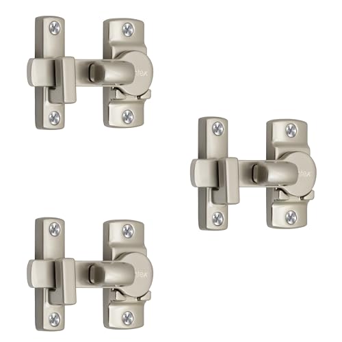 Image of Plantex Door Latch for Balcony /Bathroom /Bedroom /Garden /Flip Latch Lock for Door /Lock Latch for Door /Chitkani /Baby Latch - Pack of 3 (Satin)