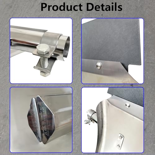 Image of 24 inchx34 inch Stainless Steel Quarter Fender Set Mud Flap Hangers fit for Semi Trucks Trailers, 2 Pack