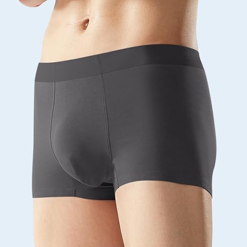 Mens Breathable Underwear Moisture-Wicking Solid Boxer Briefs Performance Low Waist Athletic Sports Underwear Panties2