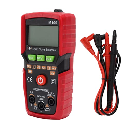 Multimètre numérique automatique voltmètre ampèremètre NCV testeur électrique portable rouge