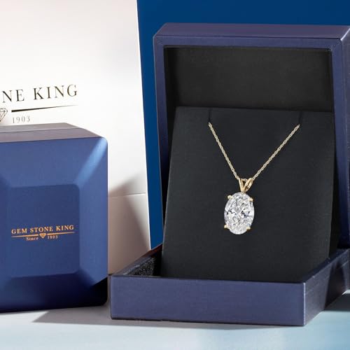 Gem Stone King 1 to 5 Carat 14K Gold IGI Certified Oval-Cut Lab Grown Diamond Pendant Necklace For Women | E-F Color | VS1-VS2 Clarity | With 18 Inch Gold Chain4