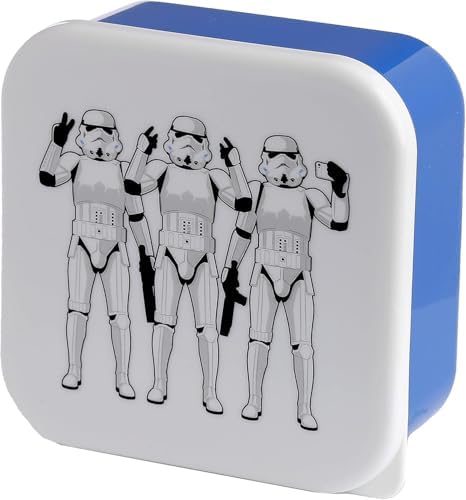 B4E Back to School Lunch Boxes and Lunch Bags Ultimate Bundle | Desert Dino, Transport, Fairy and Other Lunch Boxes | Lunch Boxes and Bags for Kids (Stormtrooper Set)