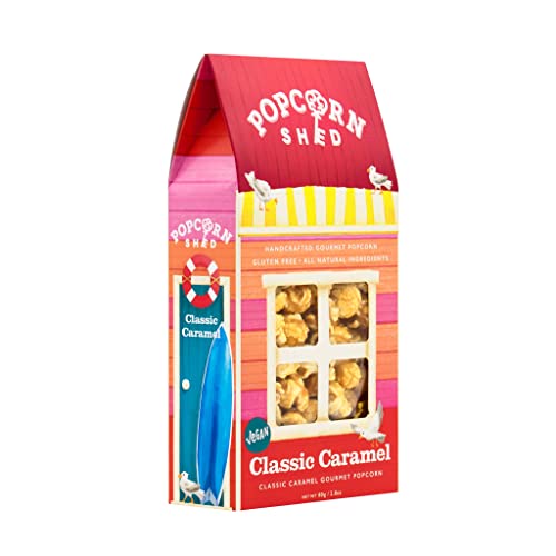 Popcorn Shed Classic Caramel Gourmet Popcorn (1 x 80g) - Vegan Classic Caramel Gourmet Popcorn, Easy & Low Calorie Snack, Perfect for Parties, Movie Nights & Gifting