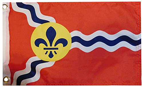 Trade Winds City of St. Saint Louis 100D Woven Poly Nylon 12x18 12"x18" Premium Quality Heavy Duty Fade Resistant Flag Grommets