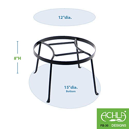 Achla Designs Fb-30 Argyle Wrought Iron Plant Stand, 8-Inch H, Graphite #TOP6