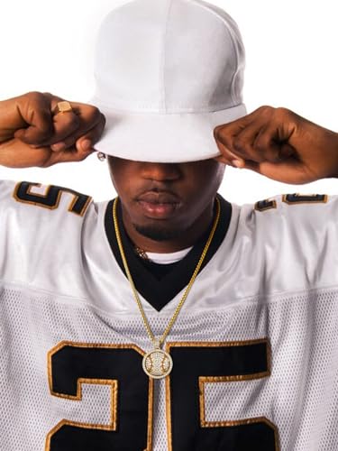 KeyStyle Bling Sports Necklace for Men Teen, Spinner Pendant for Athletes (Baseball Soccer Basketball Football Pendant)2