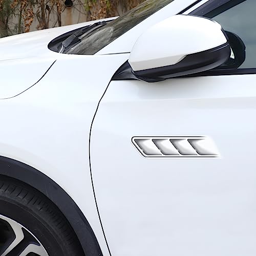 JNNJ 2Pcs Turbo Motorhaube Entlüftungsabdeckung Haube, Auto Dekorative Luftstrom Ansaugschaufel Turbo Motorhaube Entlüftungsabdeckung, Motorhaube Modifiziertes Zubehör