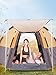 Toogh 2-3 Person Camping Tent 60 Seconds Easy Quick Set Up Tent Waterproof Pop Up Dome Family Hexagon Outdoor Sports Backpacking Tents Double Layer Flysheet Camping Sun Shelters 2 Doors
