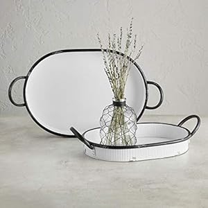 47thmainmetaldecorativetraysetof2whitewash Urban Country Home Decor 47th main metal decorative tray set of 2 whitewash urban country home decor