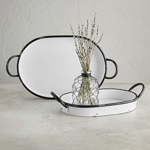 47thmainmetaldecorativetraysetof2whitewash Urban Country Home Decor 47th main metal decorative tray set of 2 whitewash urban country home decor