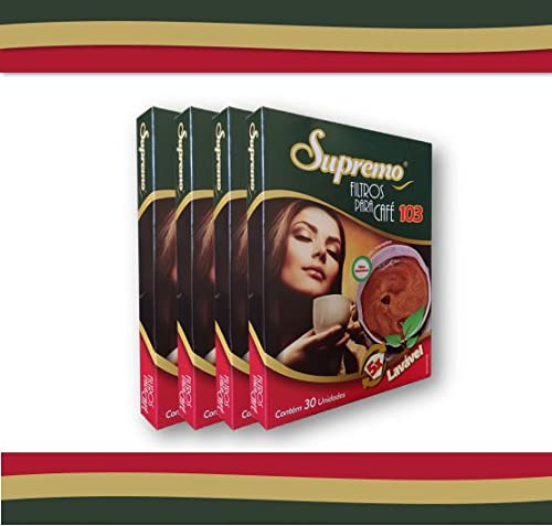 4 CXs Filtros de Café Supremo em TNT Lavável Reutilizável até 5X - nº 103