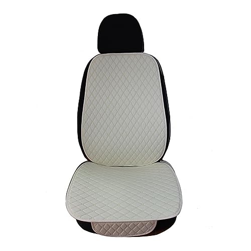 Housse de siège auto en lin beige pour protection de siège avant individuel