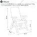 Tomaino -Gartenstuhl Klappbar aus Kunststoff - gartensessel wetterfest hochlehner 5 Positionen mit Armlehnen - Komfort und Entspannung für Balkon, Terrasse und Outdoor (Grün)