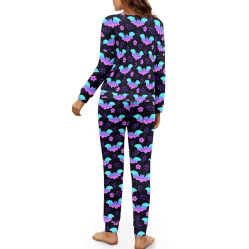 Image of Women's Pajamas Set Soft 2 Piece Loungewear Long Sleeve Pj Set